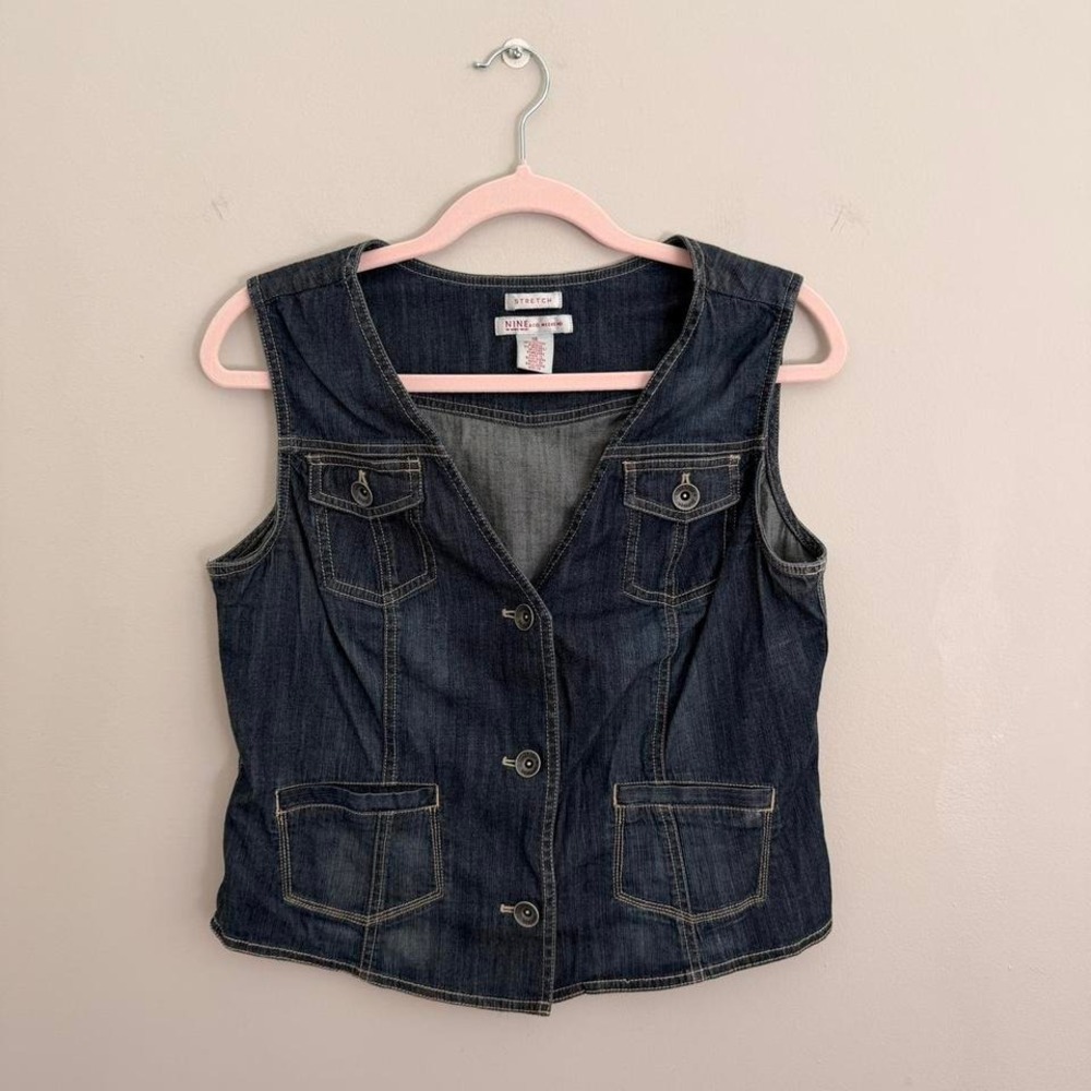 Y2K NINE & CO DENIM VEST - Picture 2 of 6